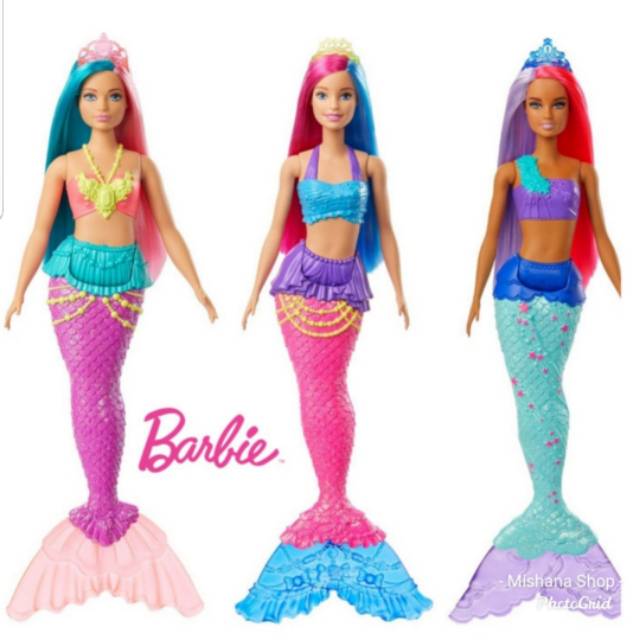 Búp Bê Barbie Hình Nàng Tiên Cá Màu Cầu Vồng Dễ Thương