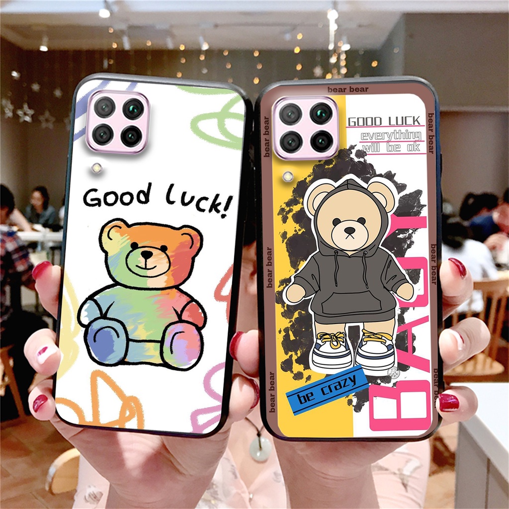 Ốp lưng Huawei Nova 7i in hình cute, chú gấu tinh nghịch siêu chất siêu rẻ