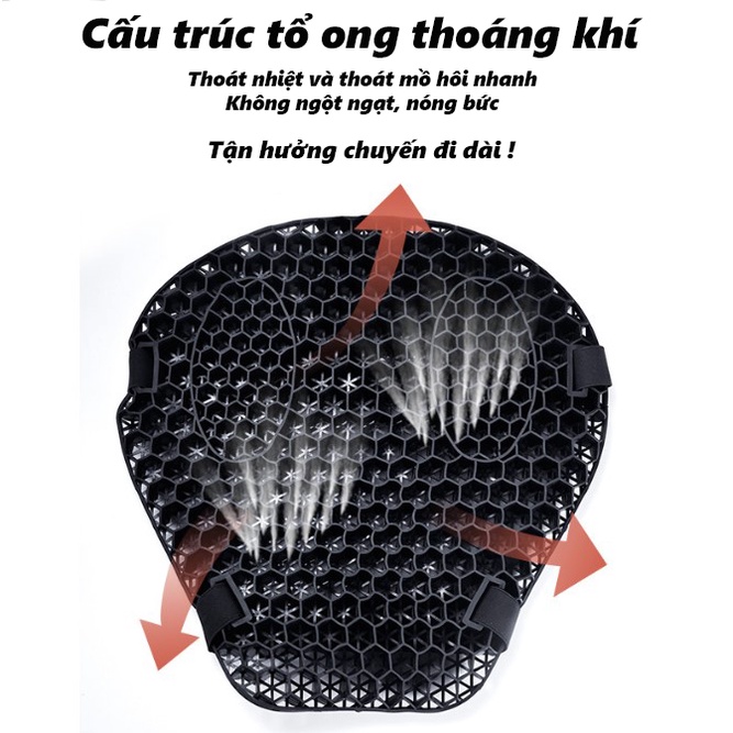 Đệm lót yên xe máy tổ ong 3D PKX