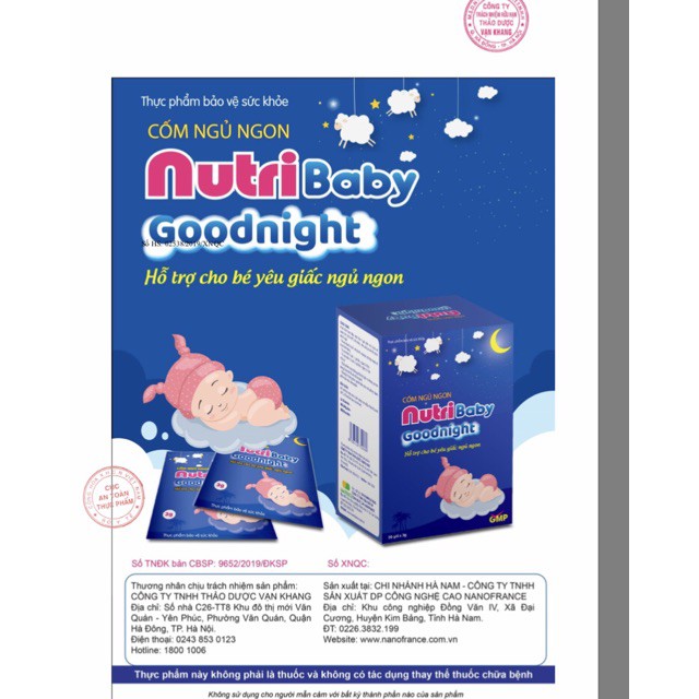 Nutri baby - Cốm Ăn Ngon Ngủ Ngon Cho Bé Hộp 16 Gói