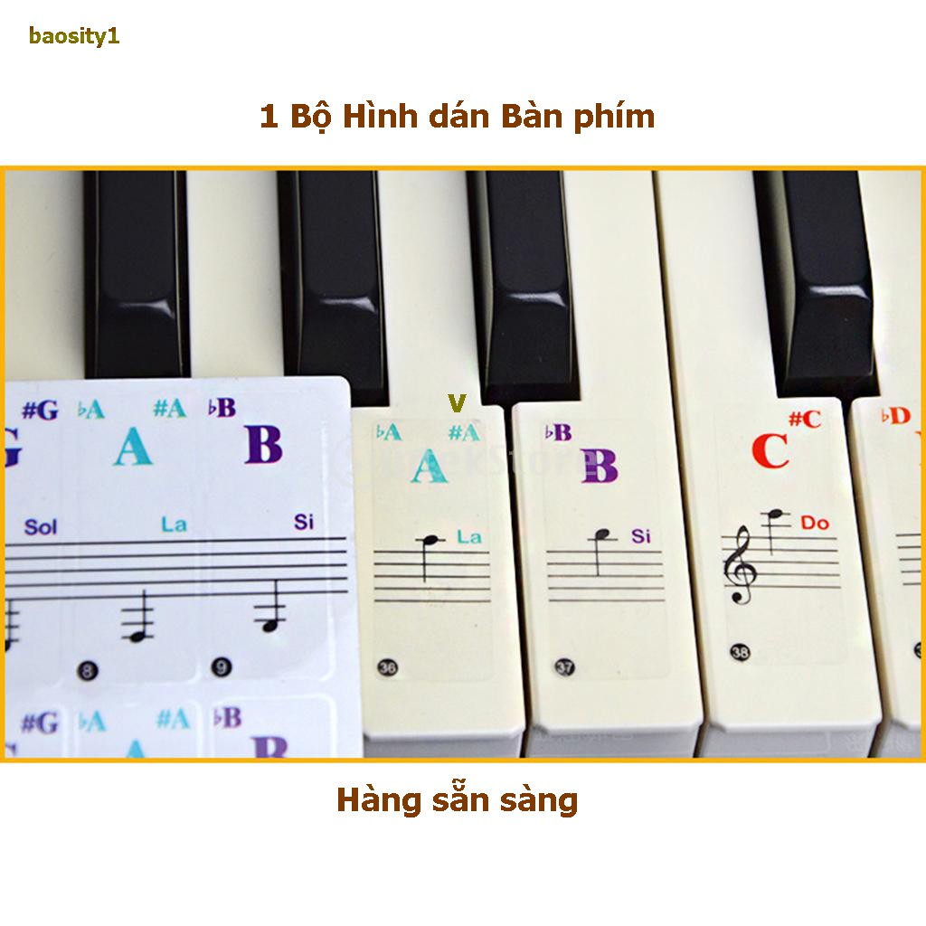 Sticker dán trang trí piano xinh xắn đáng yêu dành cho đàn 54/61/88 phím