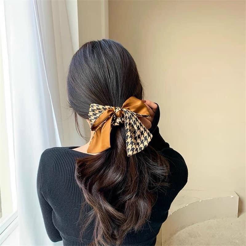 Dây và kẹp tóc nơ xinh phong cách Hàn Quốc