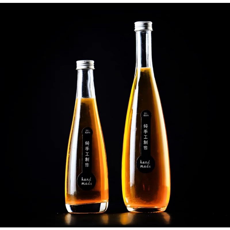Chai thủy tinh dáng bầu giọt nước đáy dày( 330ml/500ml)
