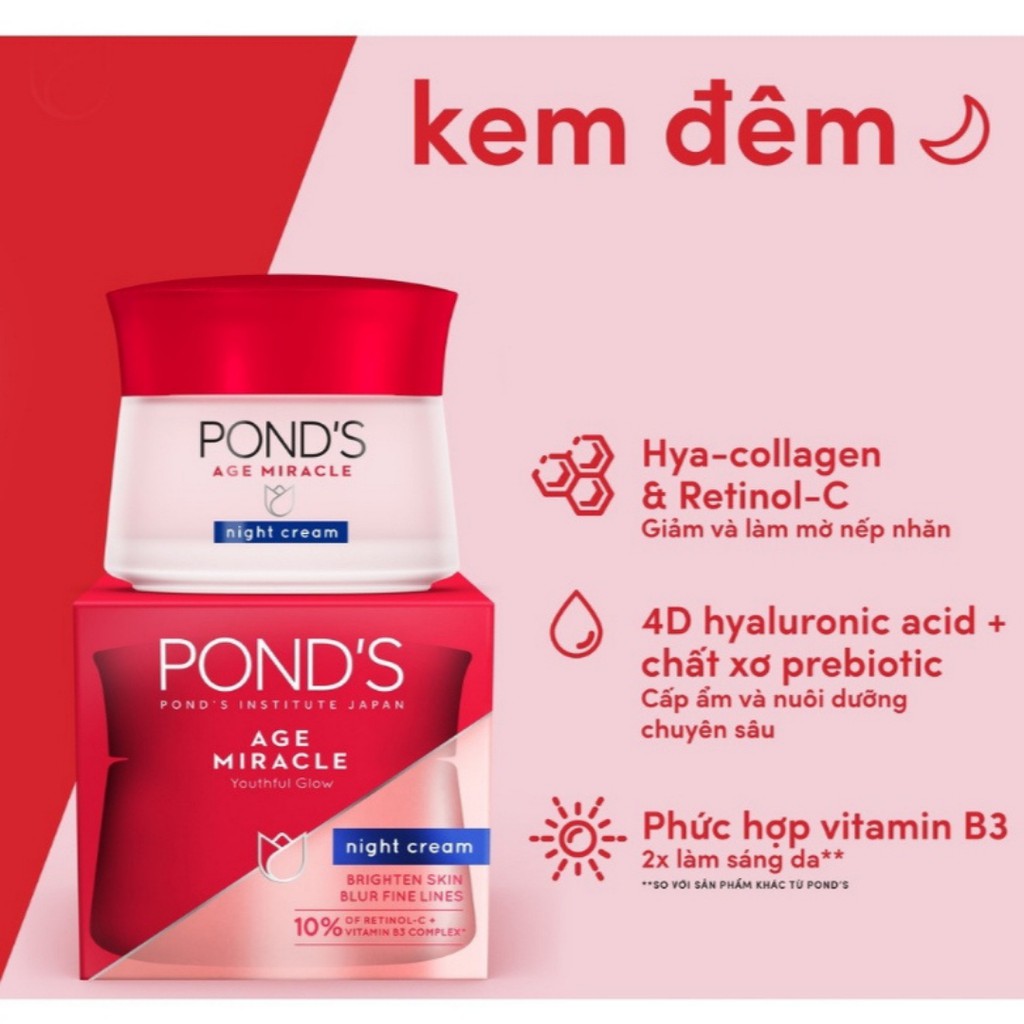 Pond's ngăn ngừa lão hóa kem dưỡng ban ngày / đêm 50g