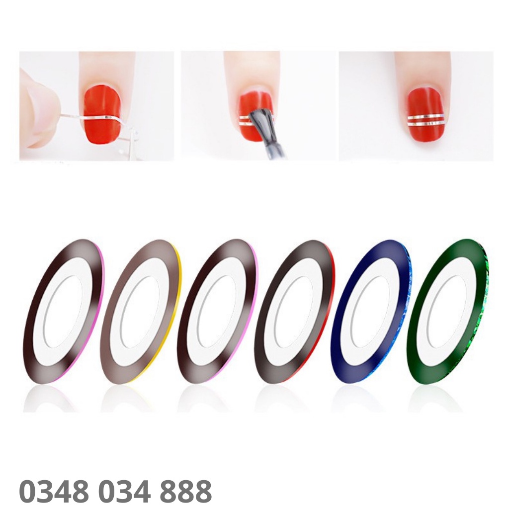 Cuộn dây băng dính dán móng - dây kim ngân, Dây Line 1 cuộn