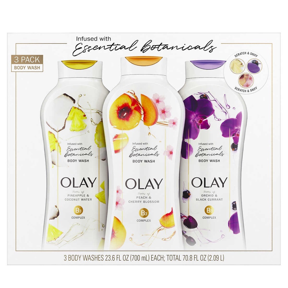 [SET 3 CHAI] Sữa Tắm OLAY Essential Botanicals Chứa Vitamin B3 Giúp Làn Da Khỏe Mạnh - Mỹ