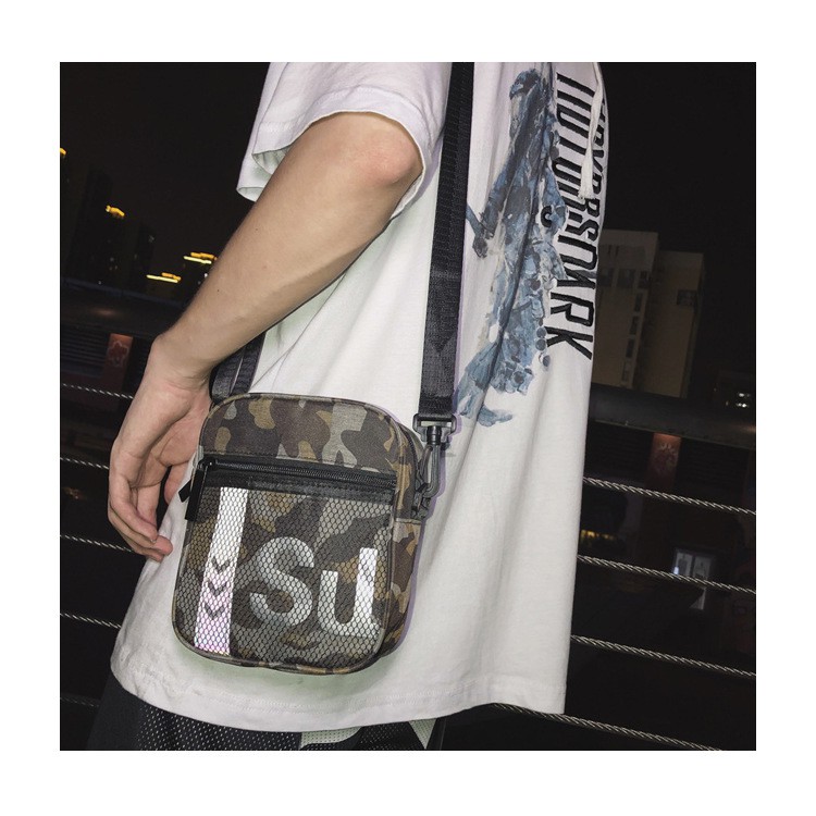 Túi đeo chéo vuông mini phối dạ quang thiết kế đeo chéo ,đeo vai chống nước tiện lợi | BigBuy360 - bigbuy360.vn