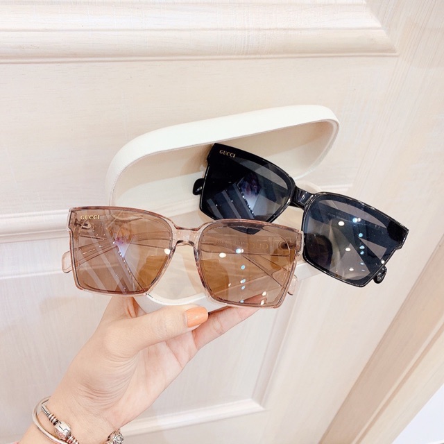 Kính Râm Chữ Nhật Thời Trang, Kính Mắt UV400 Ulzzang Thời Trang Hàn Quốc Nam Nữ FERADO (tặng kèm hộp đựng kính)