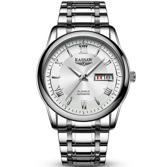 Đồng hồ nam chính hãng KASSAW K812-4 Kính sapphire ,chống xước,Chống nước ,BH 24 tháng,Máy cơ (Automatic) ,dây kim loại