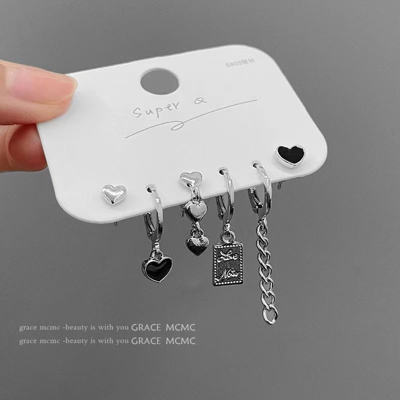 Set khuyên tai DODDER dạng xỏ nhiều kiểu dáng tùy chọn đính đá pha lê ngọc trai giả thời trang dành cho nữ