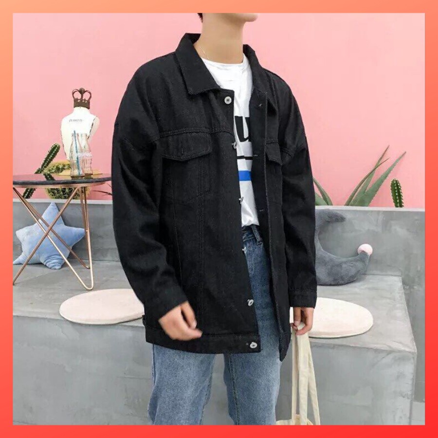 Áo khoác jean nam full đen DD264 Shop BB Jeans Panda
