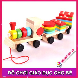 Đồ chơi đoàn tàu chở khối gỗ cho bé