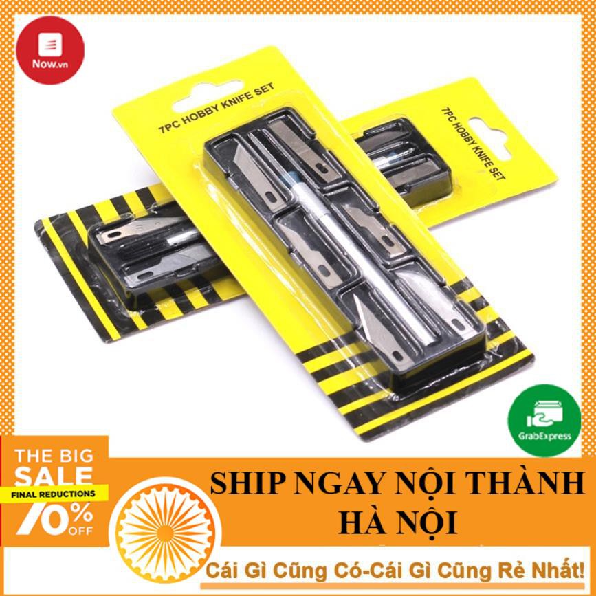 Dao Khắc Trổ Cán Bạc Kèm 6 Lưỡi Khắc Trổ Đa Năng - NTHN