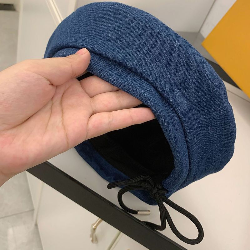 Mũ Beret Denim Thắt Nơ Xinh Xắn Cho Nữ