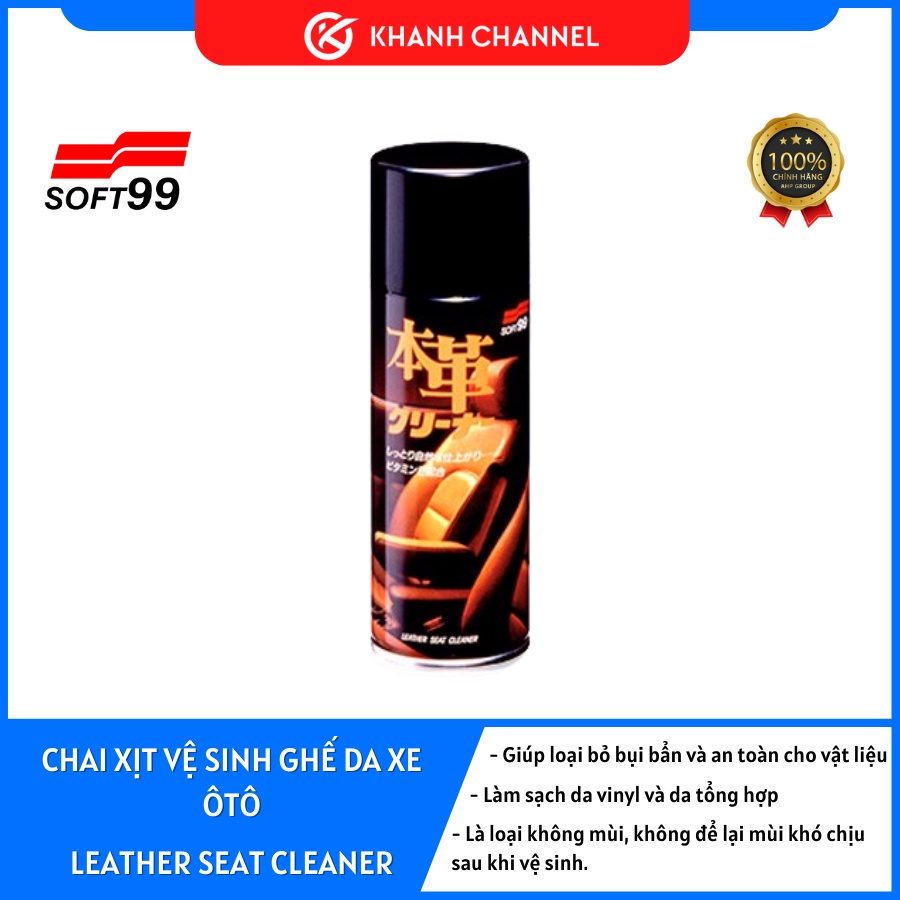 DUNG DỊCH VỆ SINH GHẾ DA XE ÔTÔ LEATHER SEAT CLEANER L-13 SOFT99 - MADE IN JAPAN