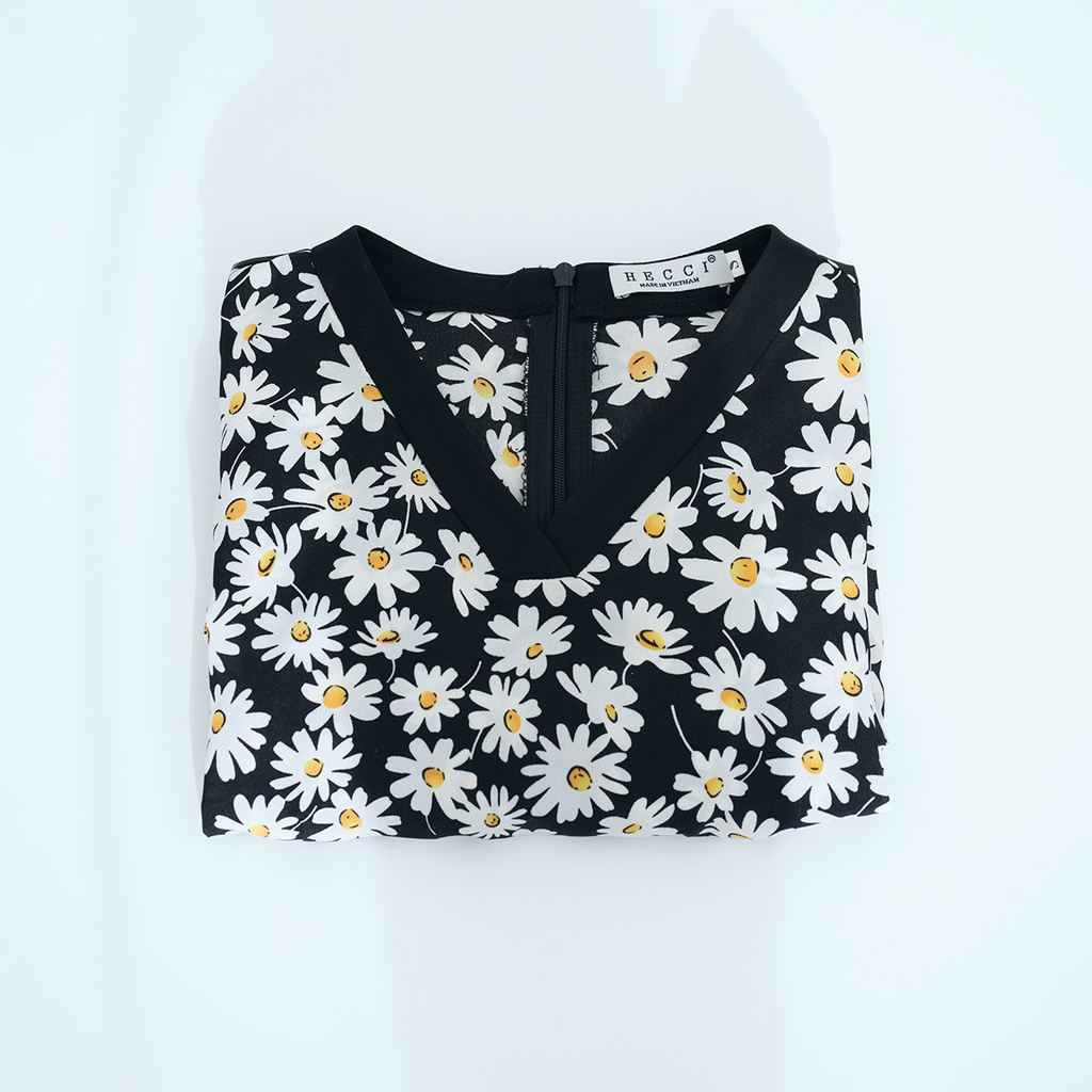 Đầm hoa nhí, váy hoa nhí HECCI hai dây dáng xòe nữ tính V325