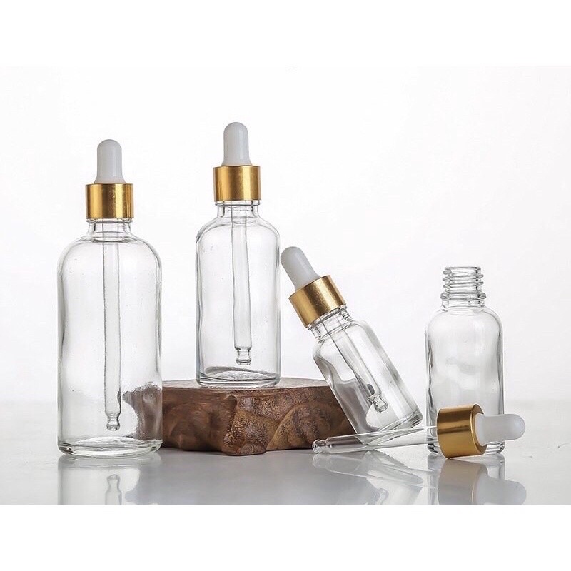 Chai đựng serum nút bóp bằng thuỷ tinh