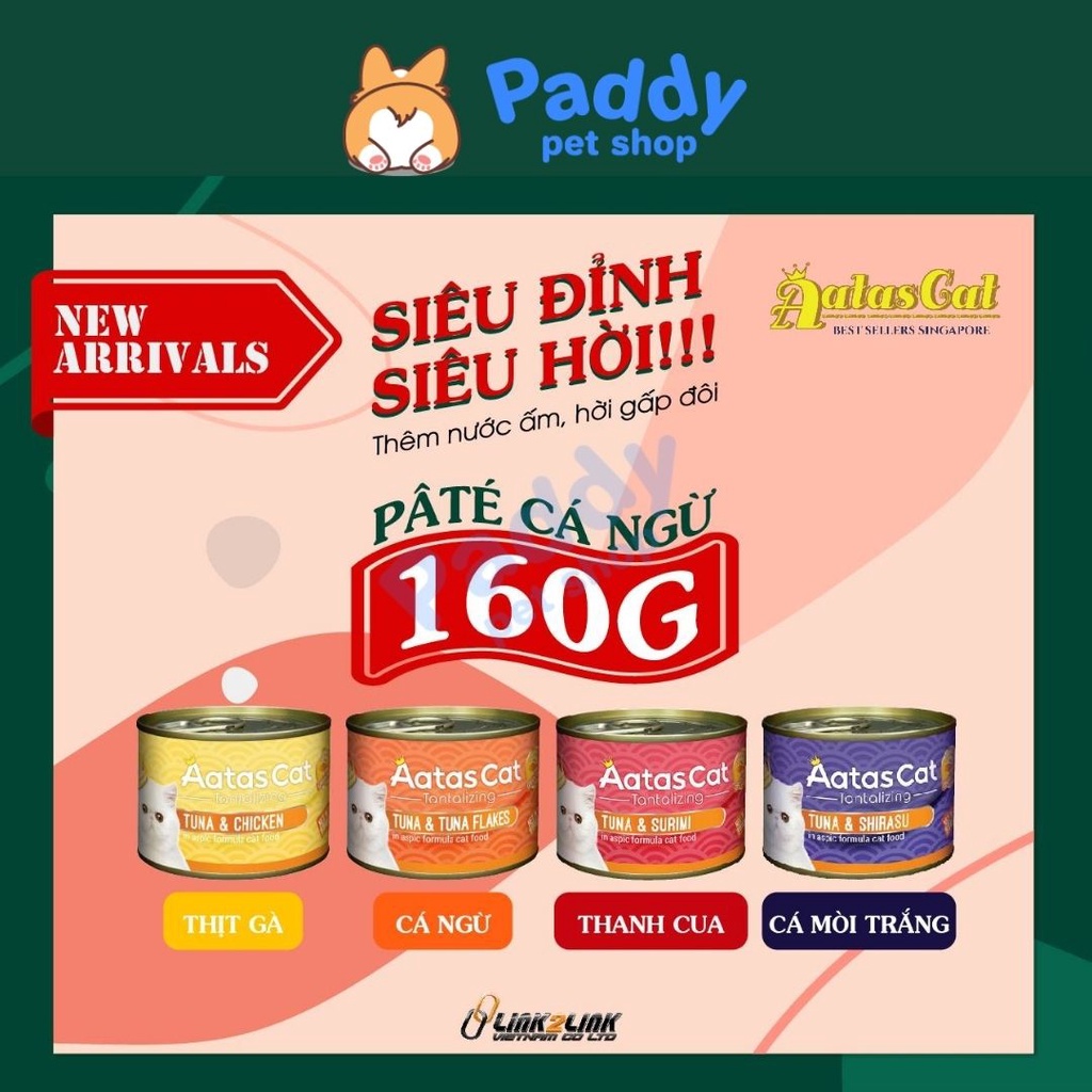 [HSD 6/22] Pate AATAS Cho Mèo Mọi Lứa Tuổi (Lon lớn 160g)