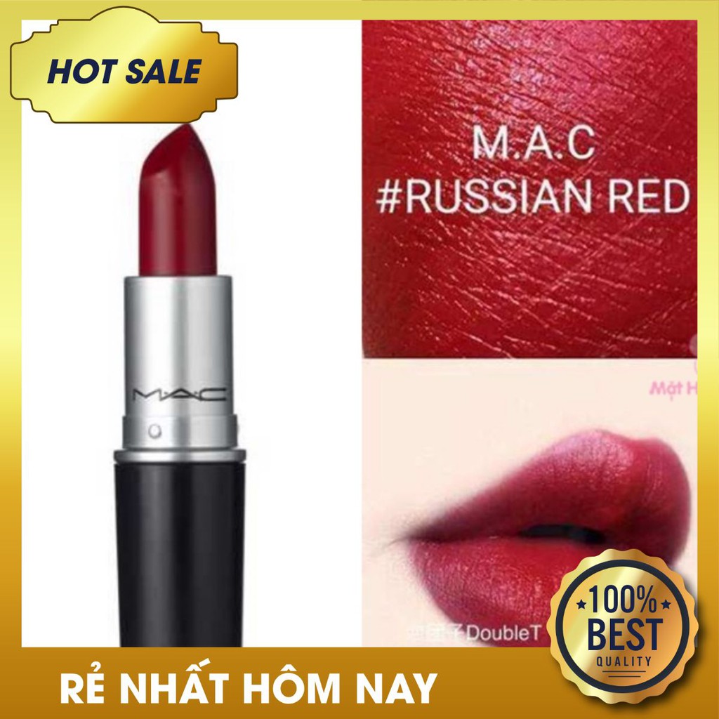 (chuẩn auth) (chuẩn auth) Son Mac Màu Russian Red - Đỏ Rượu chính hãng