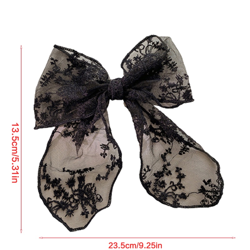 Dây Buộc Tóc Vải Ren Lưới Mềm Mại Thắt Nơ Xinh Xắn