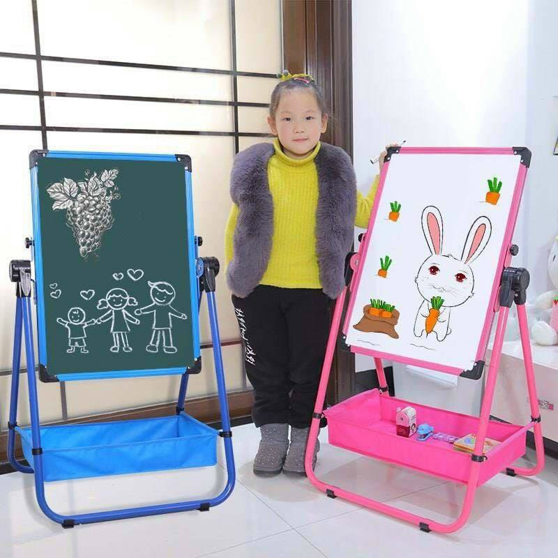 Bảng tập vẽ 2 mặt cho bé xoay 360 độ có từ tính - Bảng Flipchart 2 mặt zoay lật 360 độ cho bé tập vẽ - Giá Vẽ Flipchart