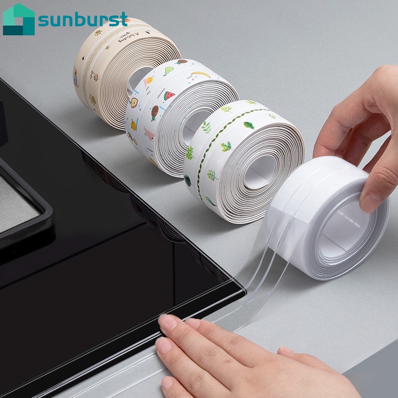 Cuộn băng keo dán viền bếp ga chống thấm nước / dầu mỡ / ẩm mốc họa tiết hoạt hình 320cm