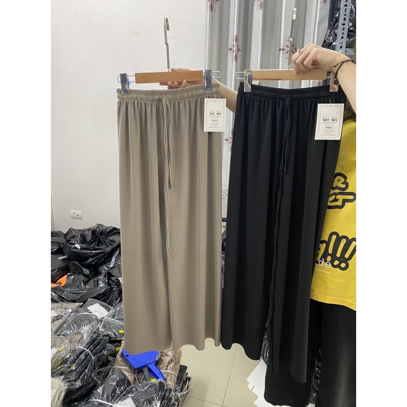 Quần ống rộng vải tăm mát kèm hình thật ở cuối | BigBuy360 - bigbuy360.vn