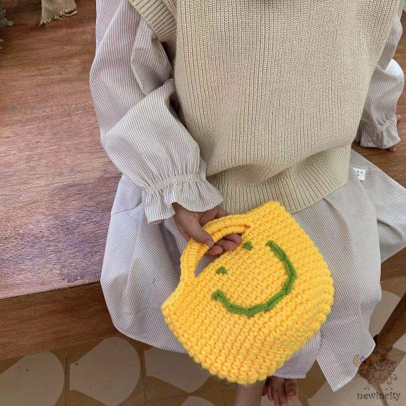 Túi Xách Hàn Quốc Họa Tiết Mặt Cười Thời Trang Cho Bé