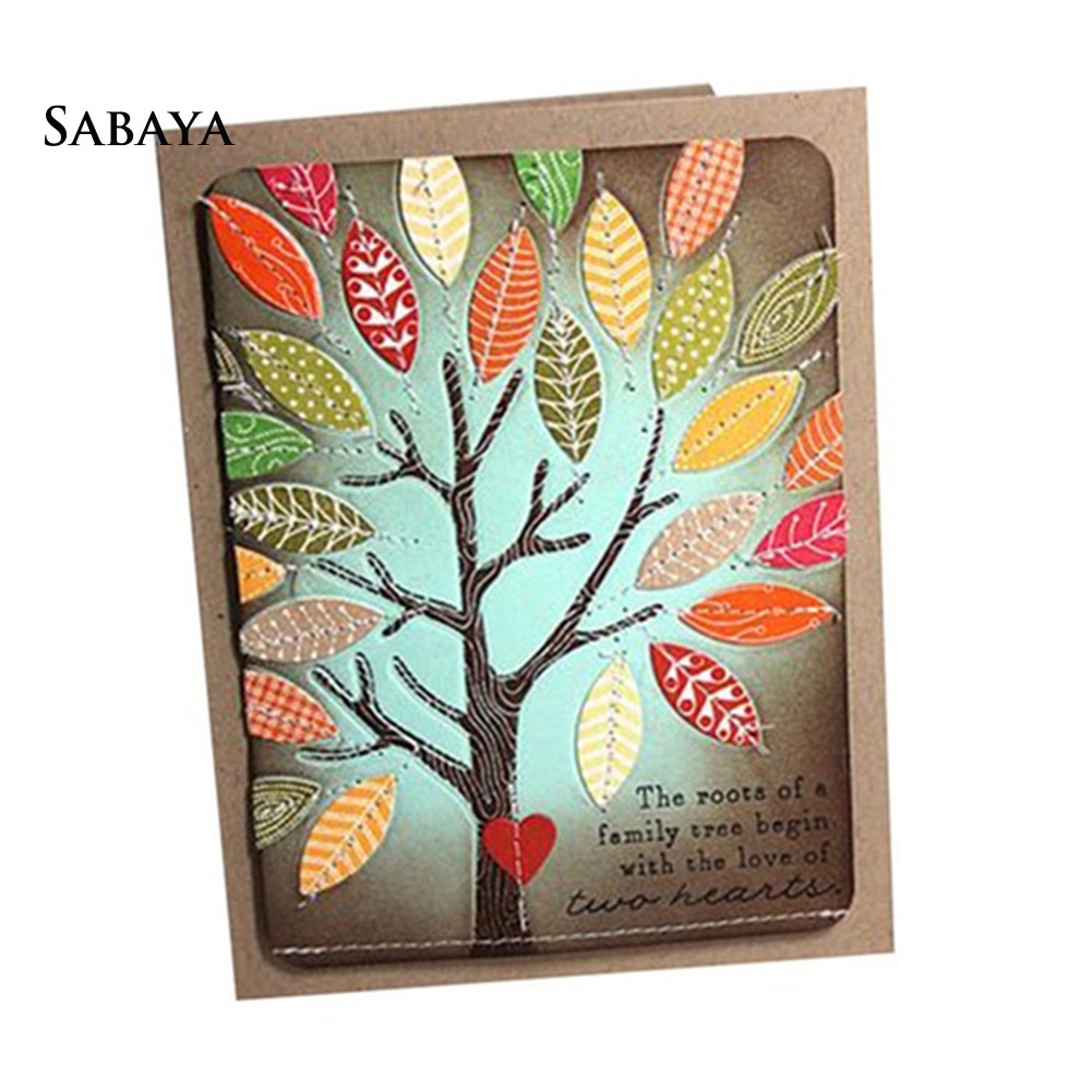 Khuôn Cắt Giấy Làm Từ Kim Loại Hình Cây Trang Trí Scrapbook