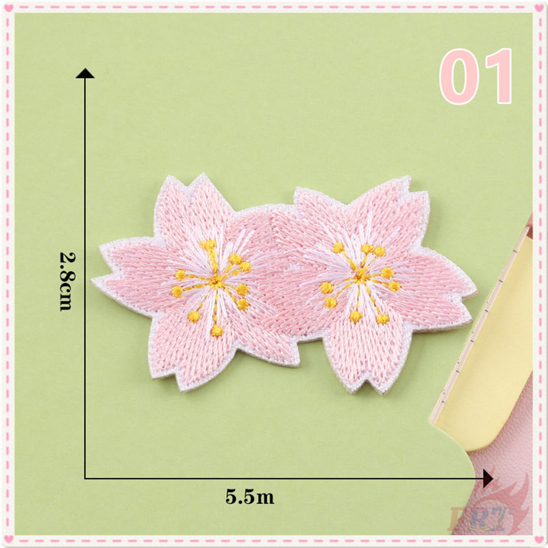 1 Miếng Vá Quần Áo Thêu Hình Hoa Anh Đào