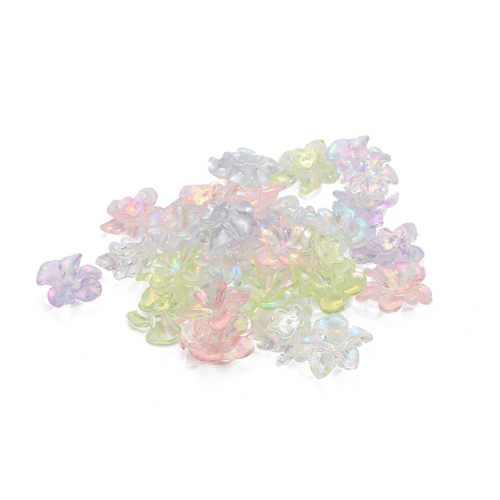 Hạt Xỏ Hình Hoa Bằng Acrylic Trong Suốt Độc Đáo Dùng Làm Trang Sức / Đồ Thủ Công DIY