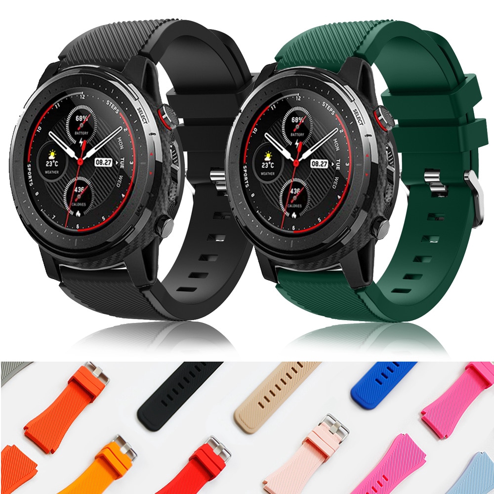 Dây Đeo Tay Thay Thế 22mm Cho Đồng Hồ Thông Minh Xiaomi Huami Amazfit Stratos 3 Pace 2 2s Amazfit Gtr 47mm 20 Màu