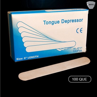 Que gỗ dùng 1 lần, que gỗ đè lưỡi | hộp 100 cây