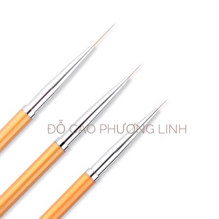 Cọ nét 3 cây vẽ móng nail , set cọ vẽ nail