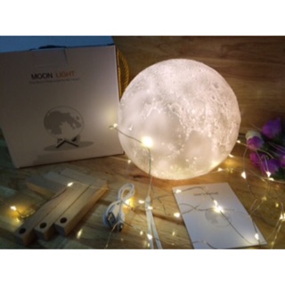 COMBO Đèn ngủ mặt trăng 15cm và gà con