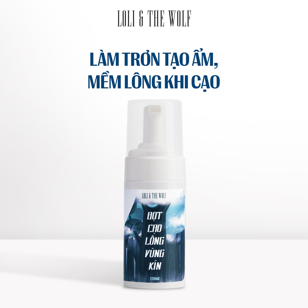 Set Cạo Lông Vùng Kín Loli & The Wolf - Bọt Cạo Lông Giúp Làm Mềm Lông 120ml + Kem Dưỡng Dịu Nhẹ Tức Thì 50ml