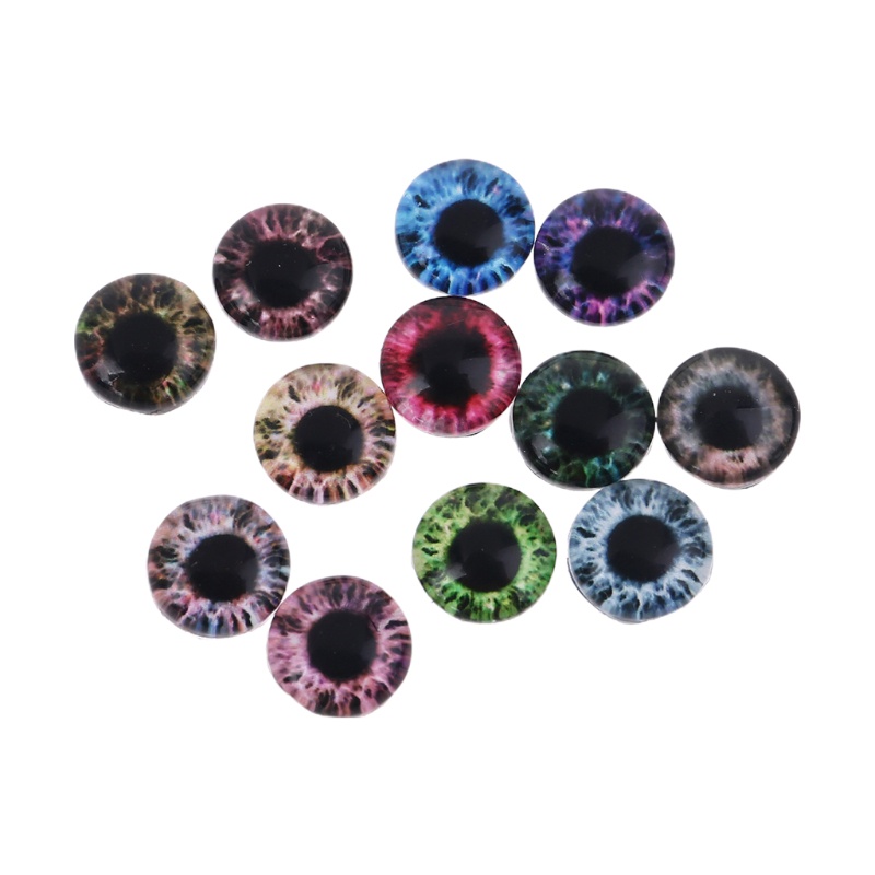 Bộ 20 Mắt Kính Hình Mắt Khủng Long Thủ Công DIY 8/12/18mm