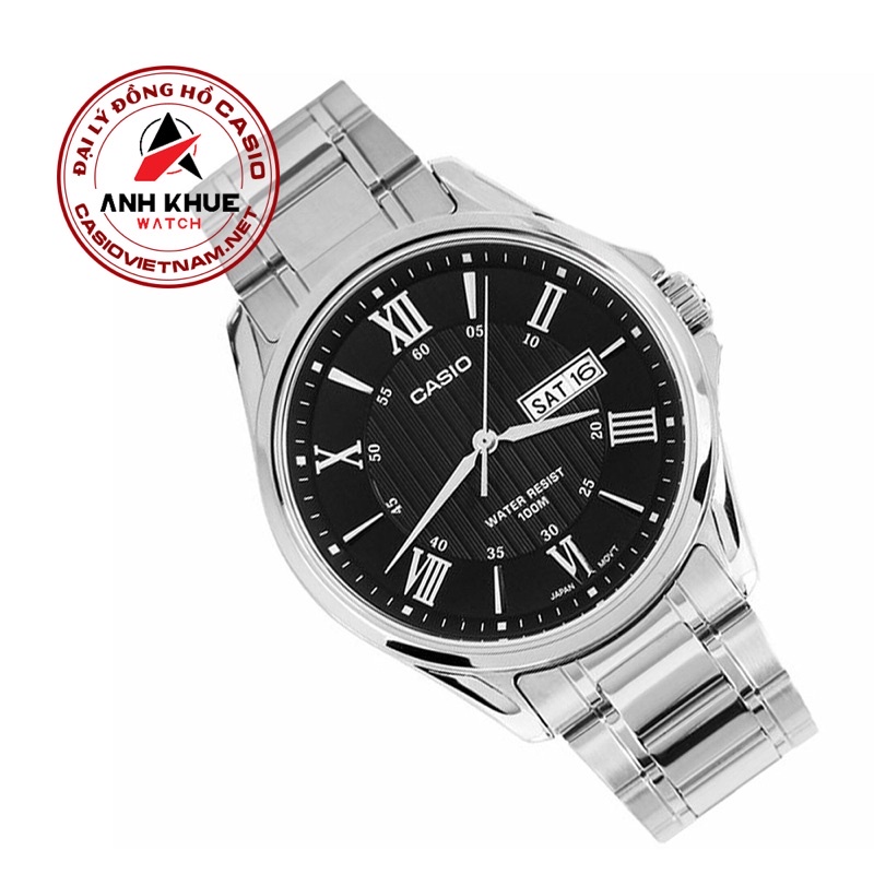 Đồng Hồ Nam Casio MTP-1384D-1AVDF Dây Kim Loại - Mặt Số La Mã