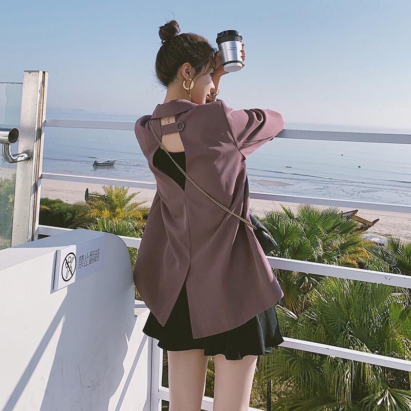 Áo Khoác Blazer Nữ Dáng Suông Form Rộng Phong Cách Hàn Quốc Mẫu Mới Đẹp Mã RB05