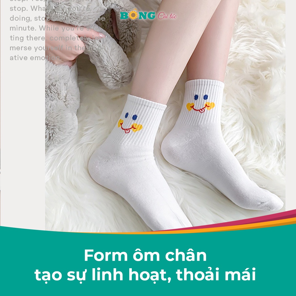 Tất nữ cổ ngắn họa tiết hoạt hình chất cotton mềm mịn co giãn 4 chiều phong cách Hàn Quốc TC20 - Vớ BÔNG Cài Tóc