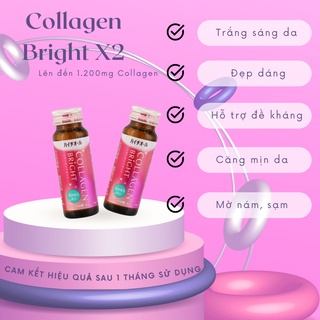 Collagen uống đẹp da trắng sáng da nhanh chóng cùng Collagen Bright x2 (TẶNG KÈM 3 MASK)