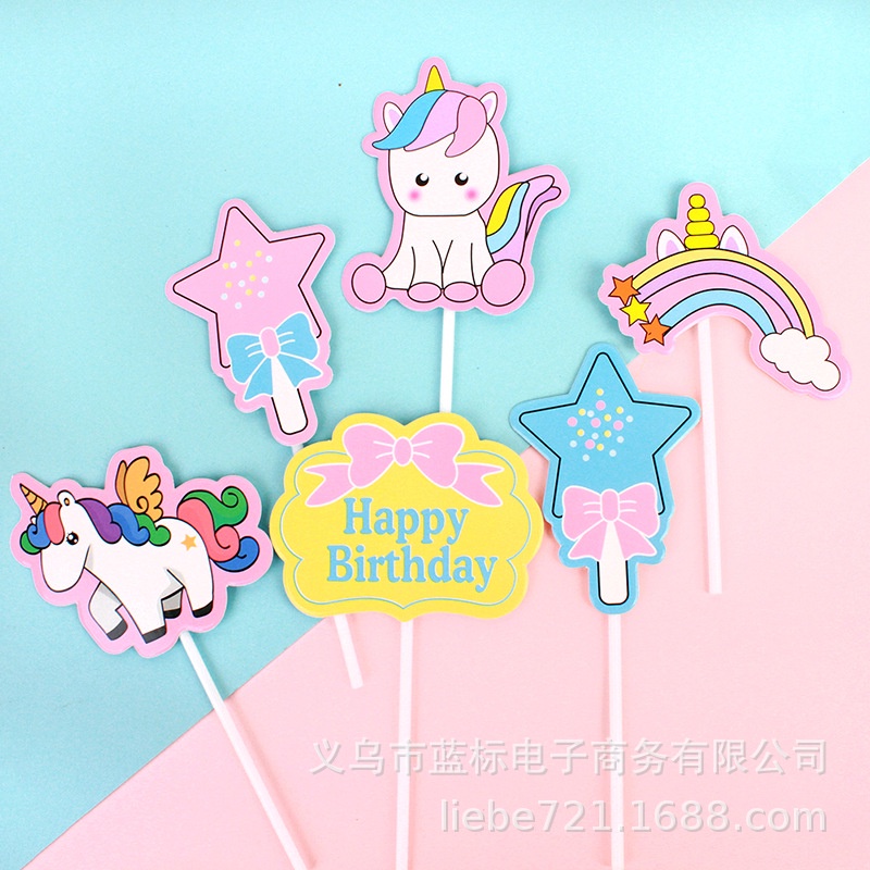 10 set cắm giấy ngựa và cầu vồng