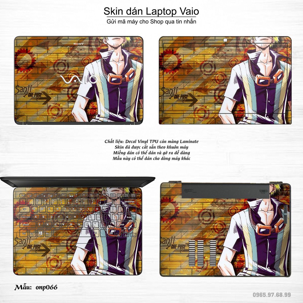 Skin dán Laptop Sony Vaio in hình One Piece _nhiều mẫu 4 (inbox mã máy cho Shop)