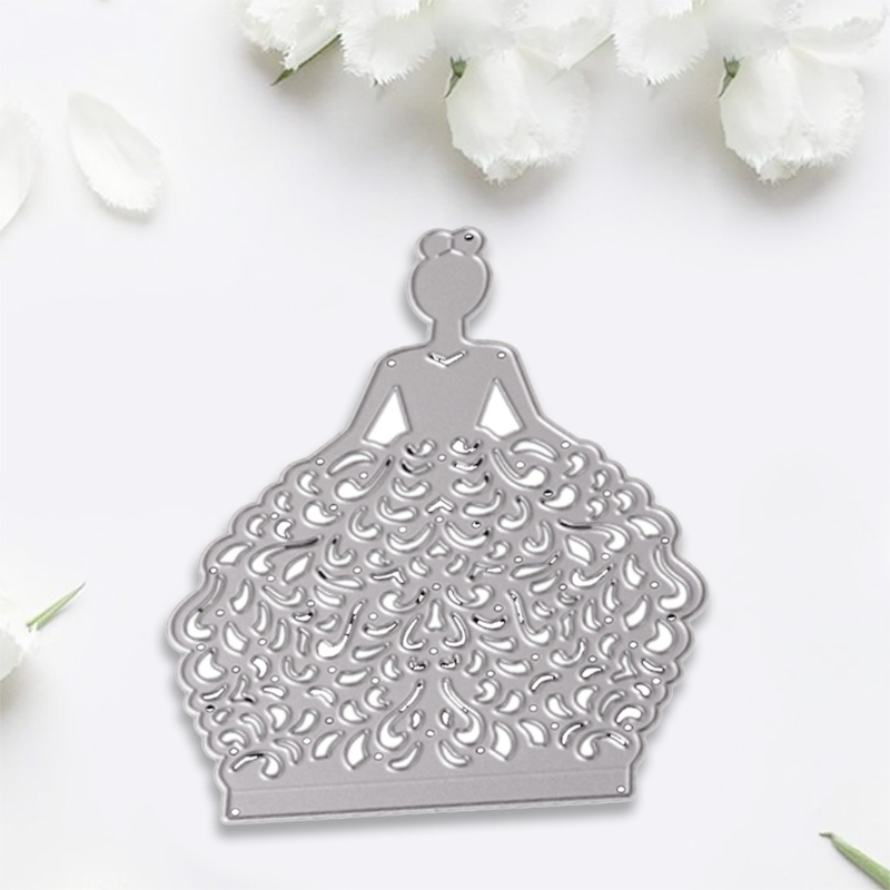 Khuôn Cắt Giấy Làm Từ Kim Loại Hình Cô Dâu Chú Rể Trang Trí Scrapbook