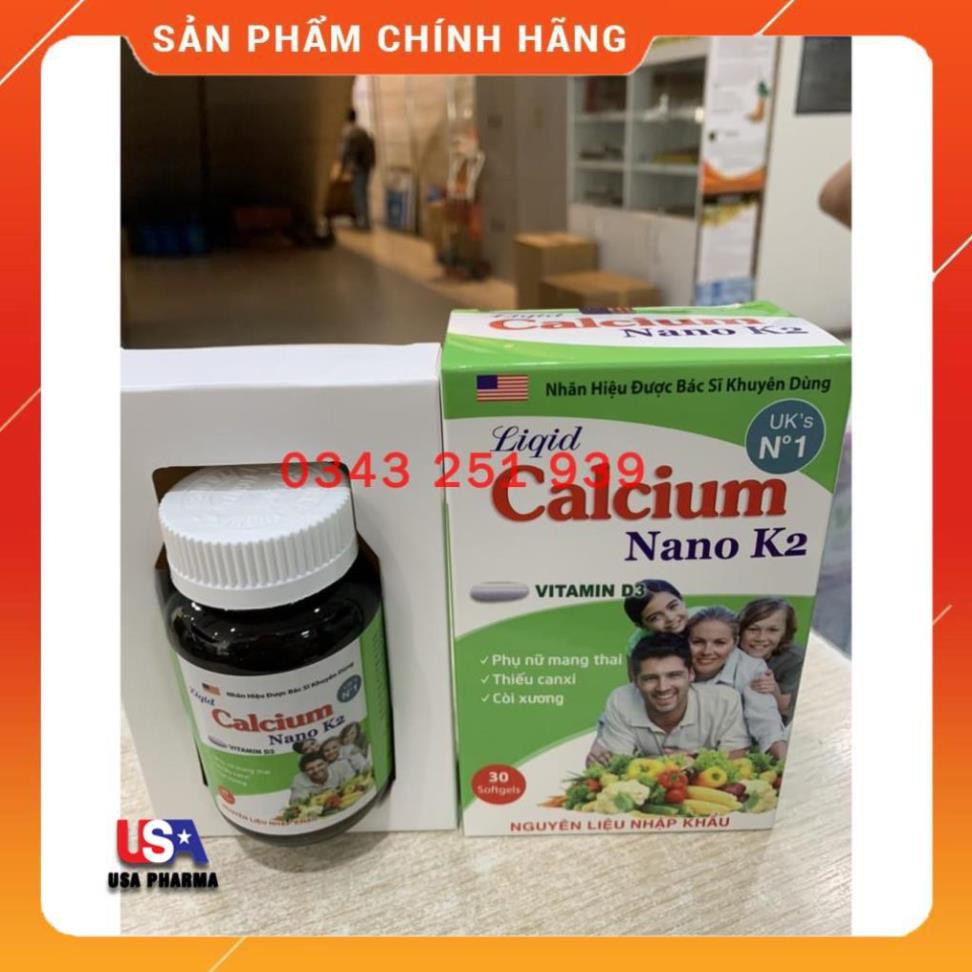 Liquid Calcium nano K2 bổ sung canxi và vitamin D3 trong cơ thể