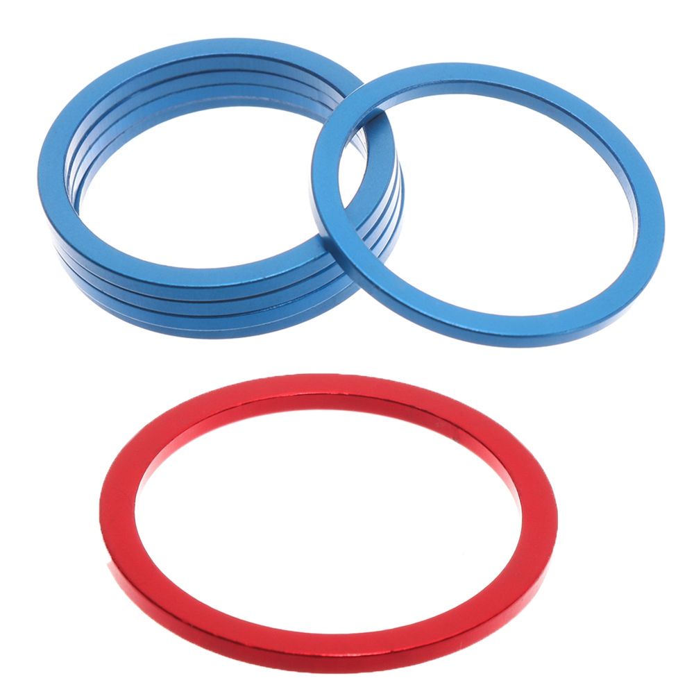 Set 5 Vòng Đệm Trục Giữa Xe Đạp 1~2.5mm Bằng Hợp Kim Nhôm Nhiều Màu Chất Lượng Cao