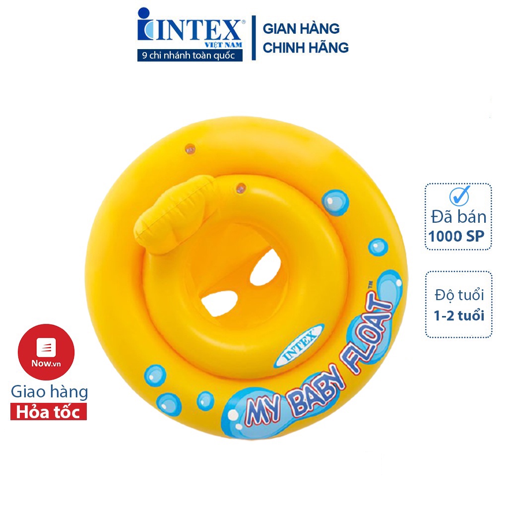 [LIFEMALL9915 - 12% đơn 99K] Phao bơi chống lật cho bé từ 1- 2 tuổi INTEX 59574