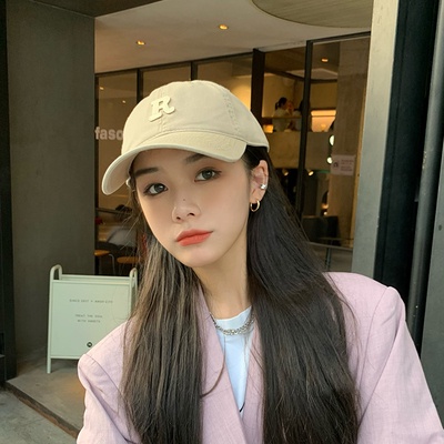 Mũ Lưỡi Trai Cotton Mềm Mại Thêu Chữ R Phong Cách Hàn Quốc Thời Trang Xuân Thu 2022 Cho Nam Nữ