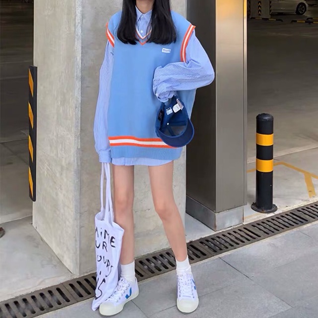 Áo sơmi chữ thêu Ulzzang style  Hàng Quảng Châu