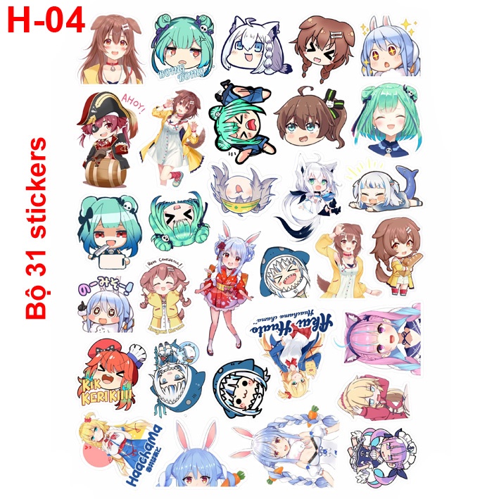 STicker/ Hình dán anime Hololive Gawr Gura